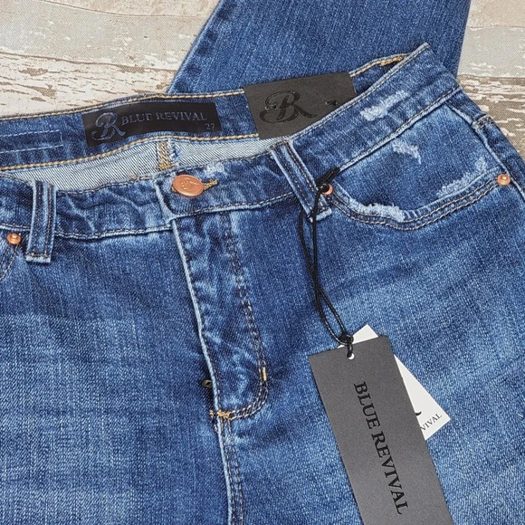 BLUE REVIVAL Women's Sienna Mid-Rise Skinny Jeans Milan Medium Wash Size 27 New - Picture 6 of 16